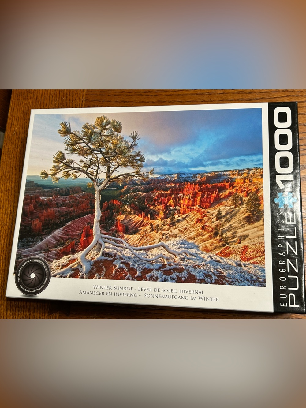 1000-Piece Winter Sunrise Puzzle - Multi-Color